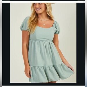 Altar’d State sage green mini dress